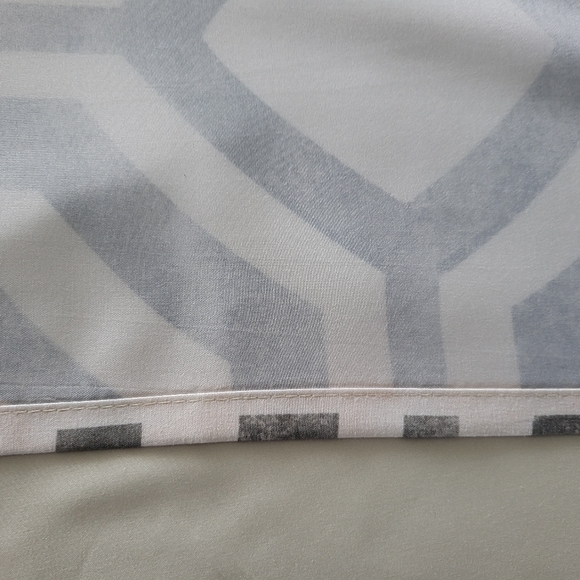 Octagon Blocks Shower Curtain White / Gray 72" × 72" - Picture 10 of 12